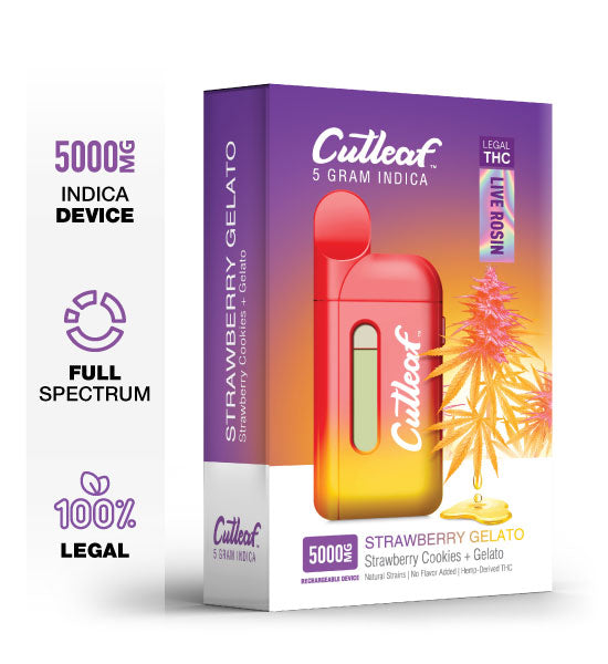 Strawberry Gelato Live Rosin 5000MG Indica Device - Kratom For Less
