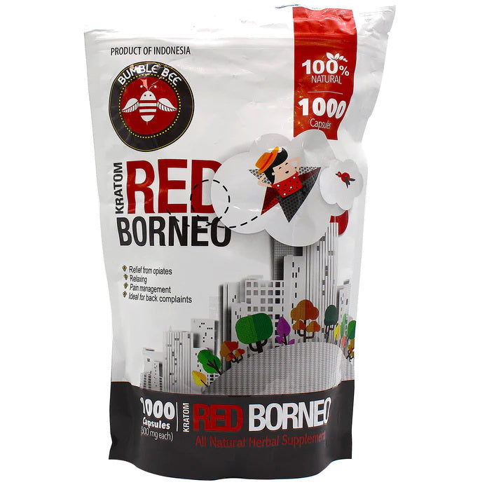 Bumble Bee Red Borneo Kratom Capsules - Kratom For Less