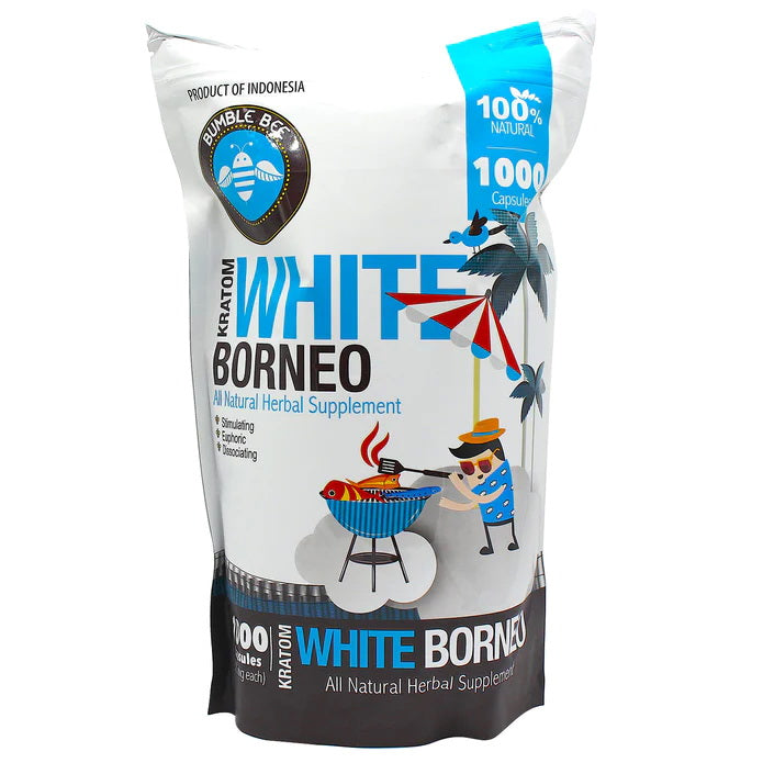 White Borneo Kratom Capsules Bumble Bee - Kratom For Less
