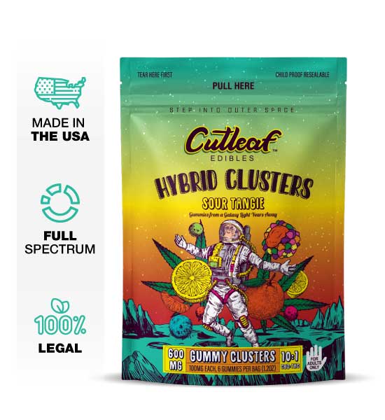 Sour Tangie 600MG Hybrid Gummy Clusters - Kratom For Less