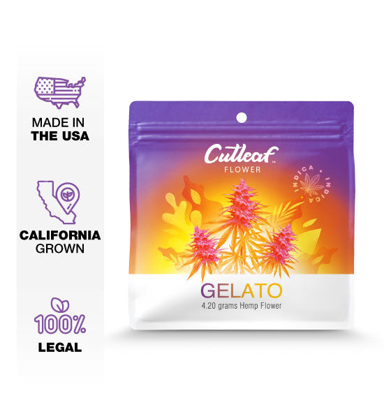 Gelato 4.20g Indica Hemp Flower - Kratom For Less