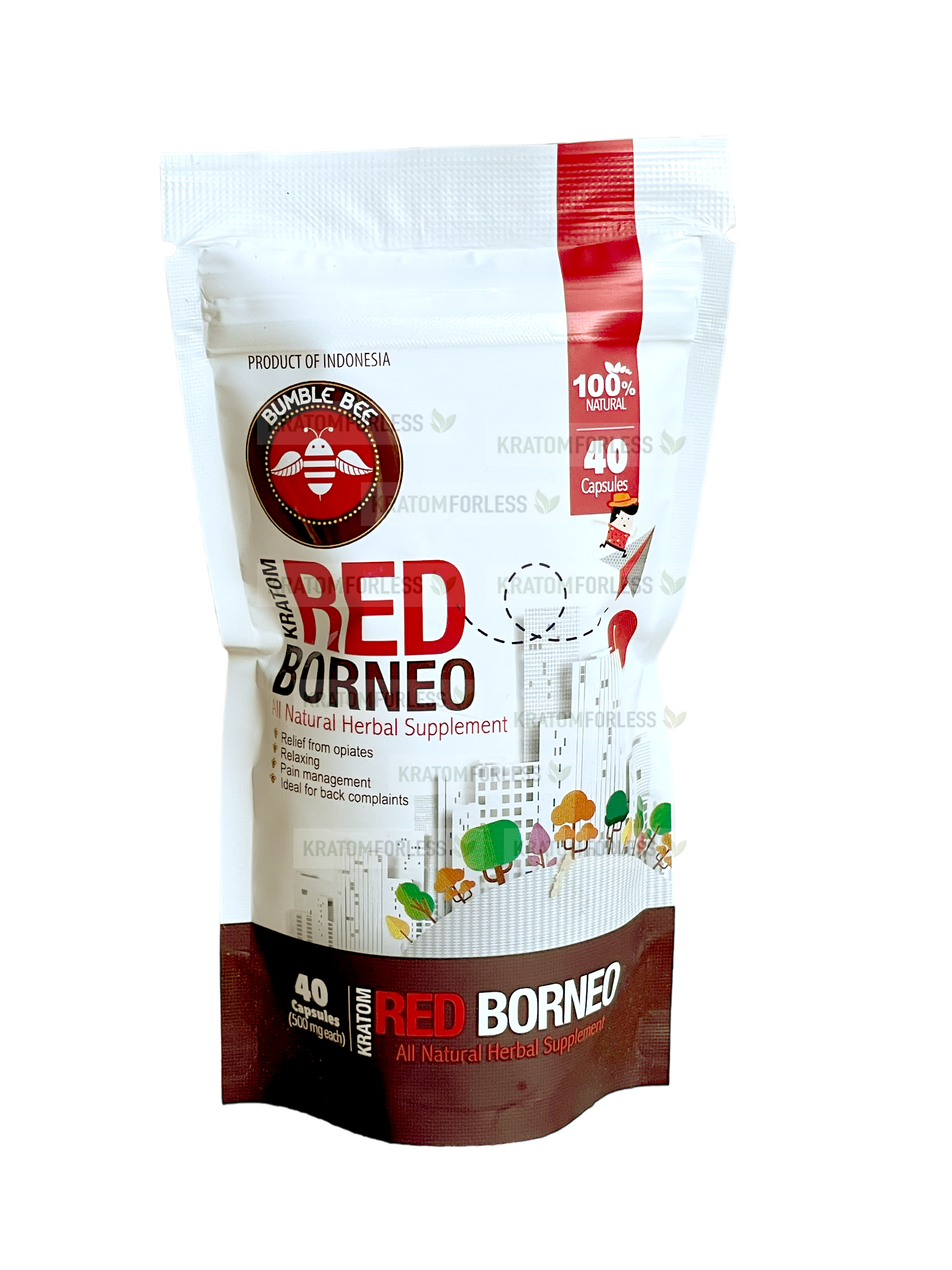 Bumble Bee Red Borneo Kratom Capsules - Kratom For Less