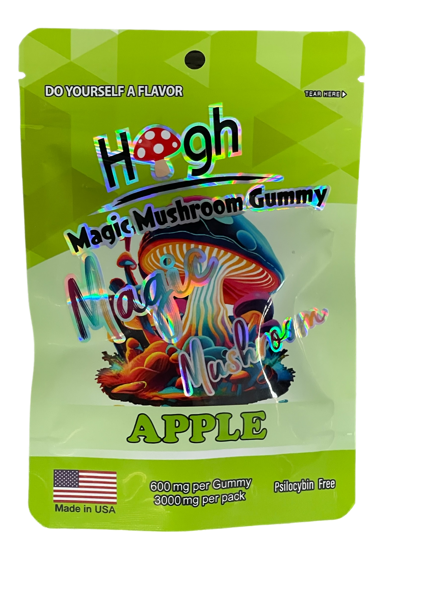 Magic Mushroom Gummy Apple (600mg per gummy) (3000mg per pack)