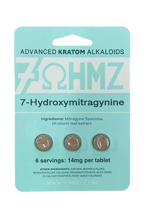 7 OHMZ Kratom 3 Tablets - Advanced Kratom Alkaloids