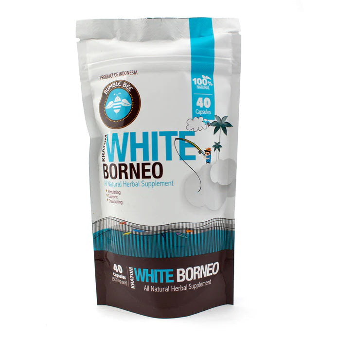 White Borneo Kratom Capsules Bumble Bee - Kratom For Less