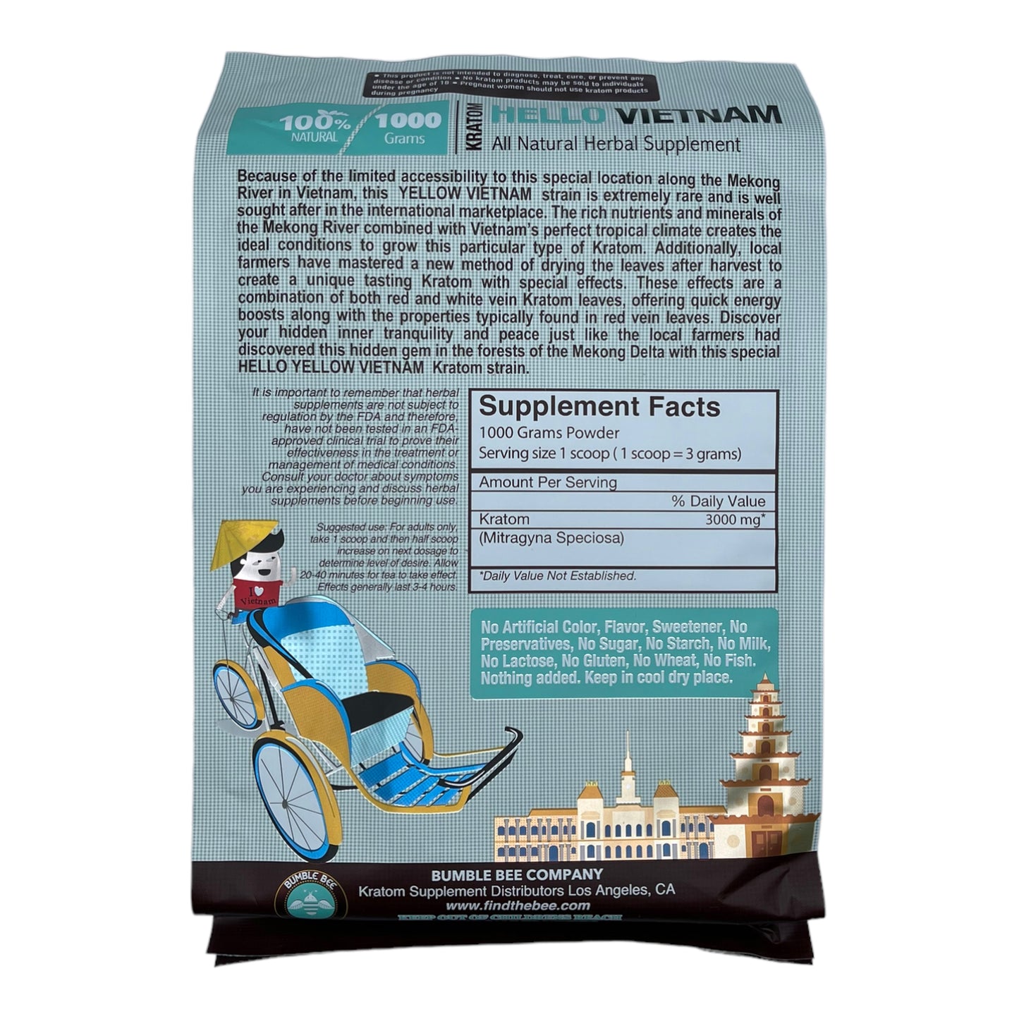 Bumble Bee Hello Vietnam Fine Powder - Kratom For Less