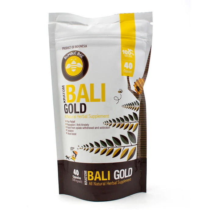 Bumble Bee Gold Bali Kratom Capsules - Kratom For Less