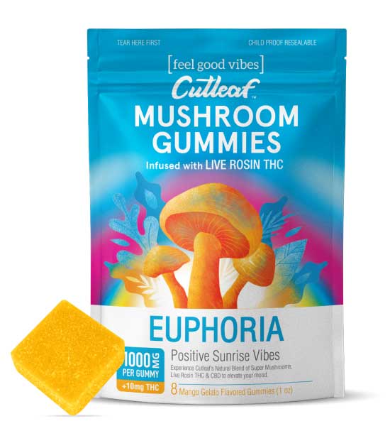 Mango Gelato 1000MG Euphoria Mushroom Gummies