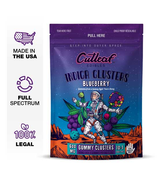 Blueberry 600MG Indica Gummy Clusters - Kratom For Less