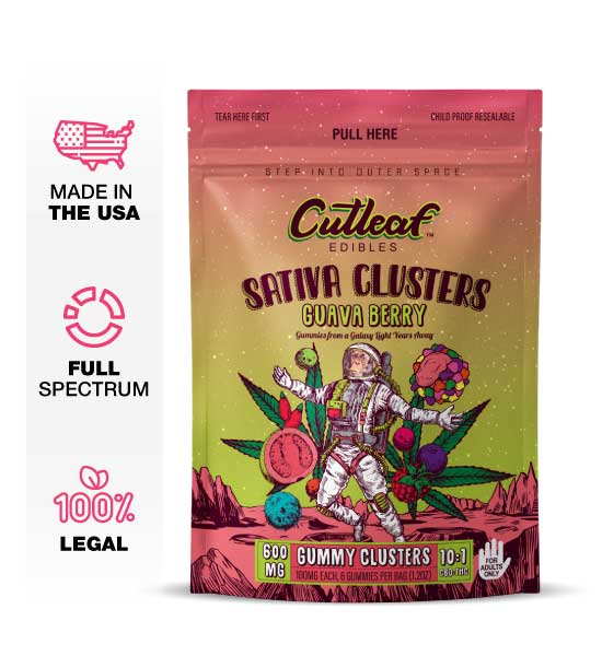 Guava Berry 600MG Sativa Gummy Clusters - Kratom For Less
