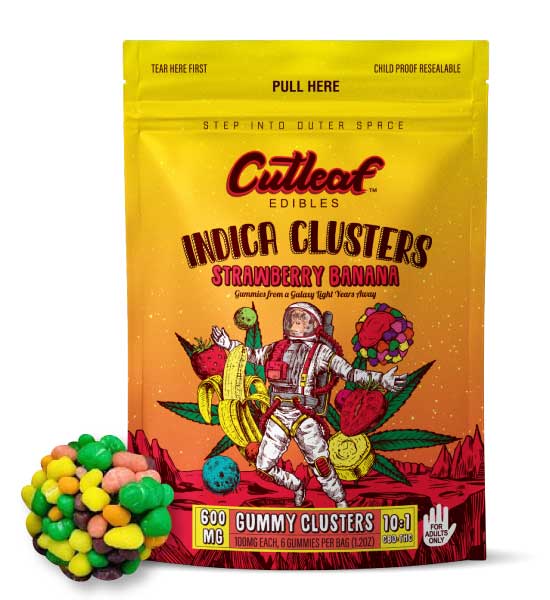 Strawberry Banana 600MG Indica Gummy Clusters