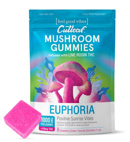 Strawberry Gelato 1000MG Euphoria Mushroom Gummies