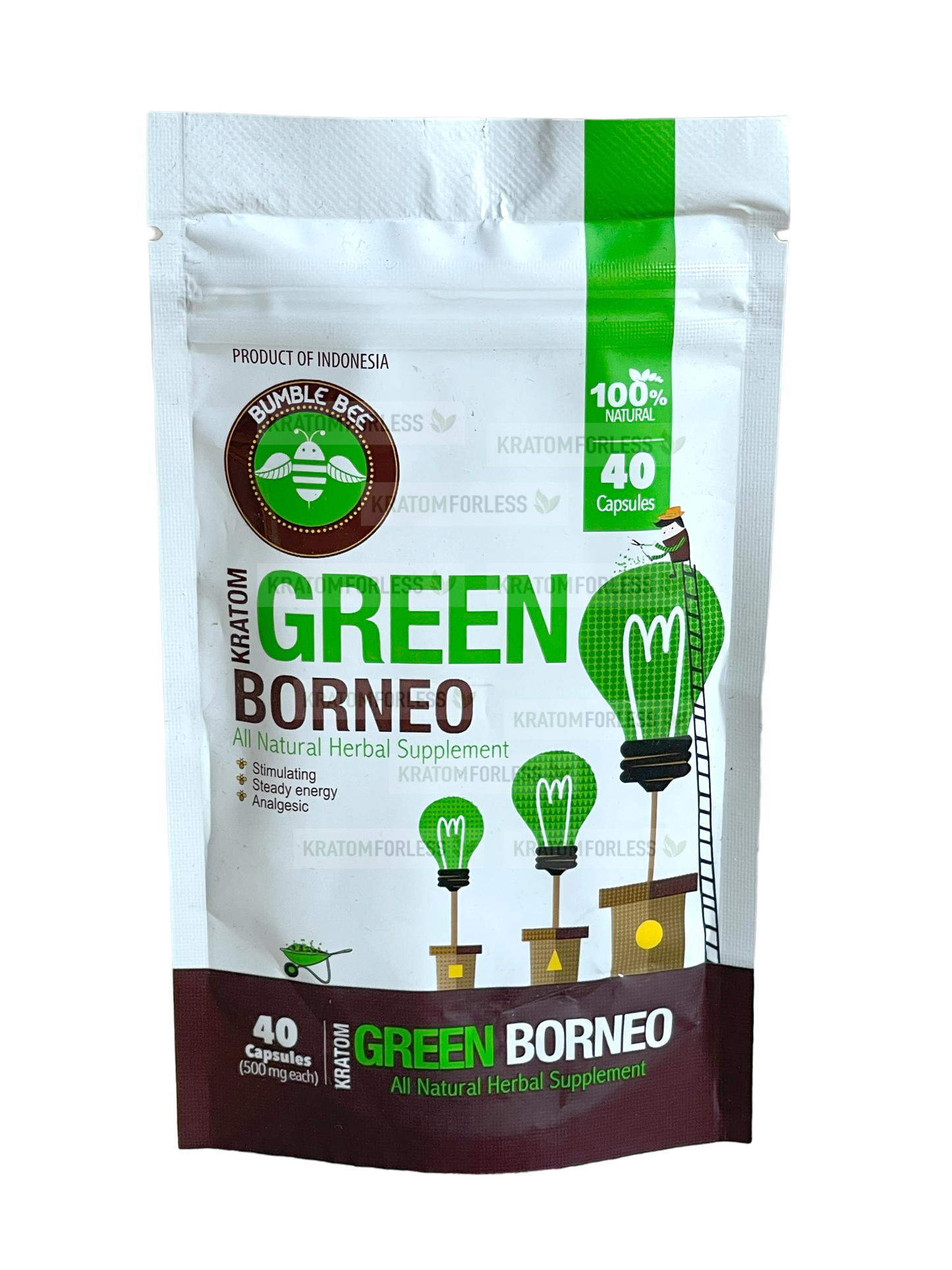 Green Borneo Kratom Capsules by Bumble Bee - Kratom For Less