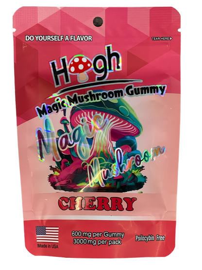Magic Mushroom Gummy Cherry (600mg per gummy) (3000mg per pack)