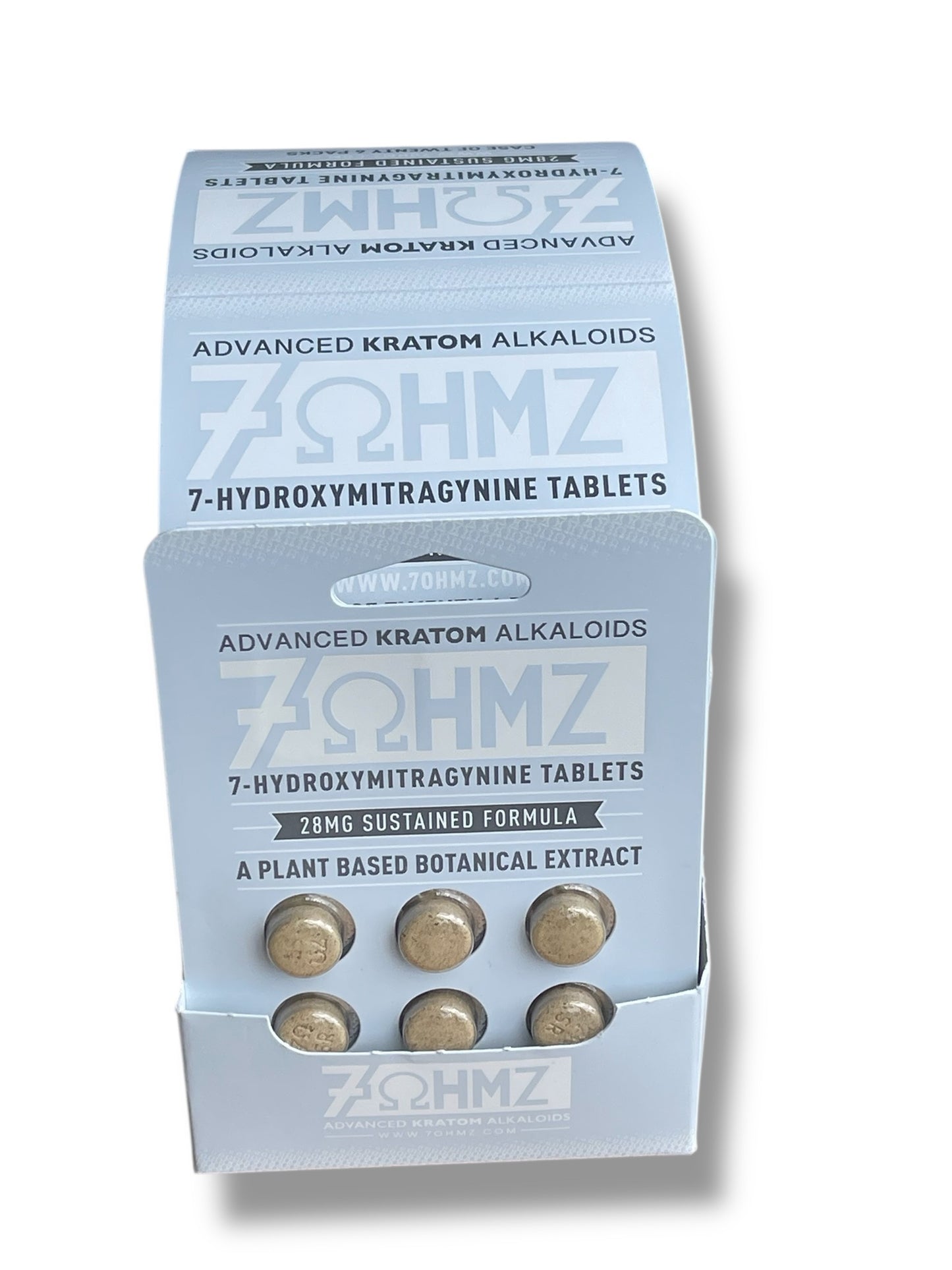 7 OHMZ Kratom 6 Tablets -28mg per tablet Advanced Kratom Alkaloids