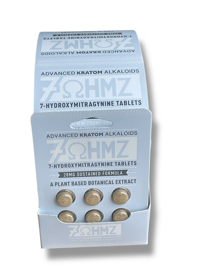 7 OHMZ Kratom 6 Tablets -28mg per tablet Advanced Kratom Alkaloids
